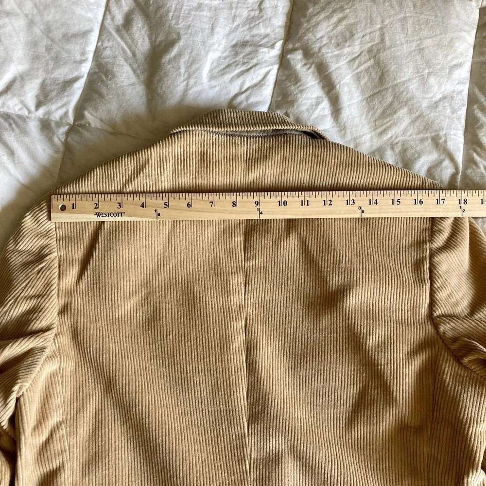 Winston Hill Corduroy Sport Coat Mens 40 Patch Elbow Leather Button Tan Academia